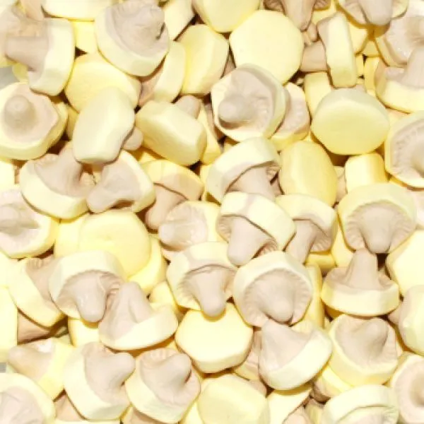 Franssons Banane Karamell Schaumzucker Pilze 1Kg Franssons Banane Karamell Schaumzucker Pilze 1Kg